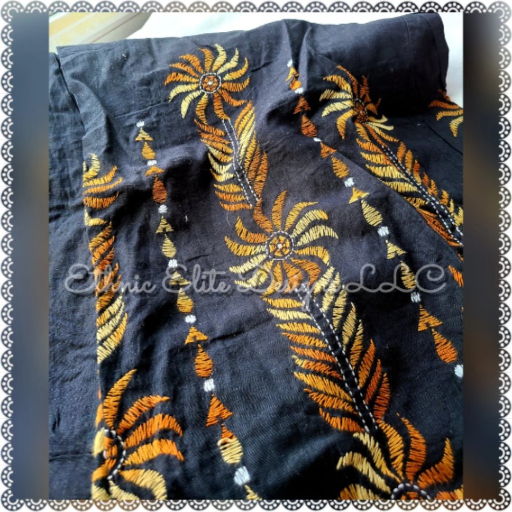 8️⃣0️⃣New boutique Black Hand Embroidered Katha Work Palazzo - Picture 5 of 5